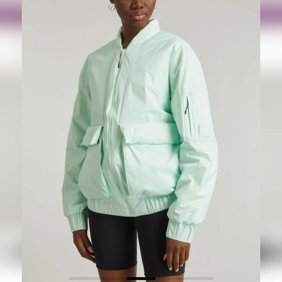 RAINS Fuse Bomber Jacket Mineral Water Repellent Nylon Lightweight Unisex XL - Picture 1 of 16